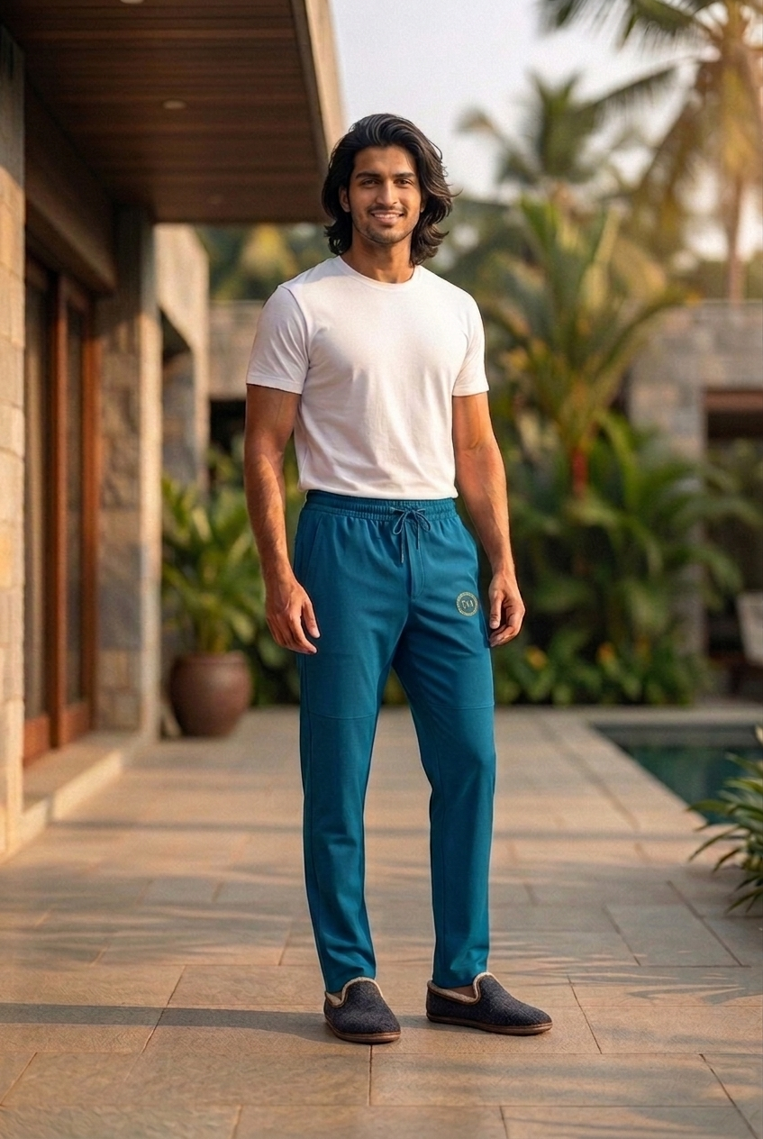 Elegant - Mens Athleisure Pant Teal