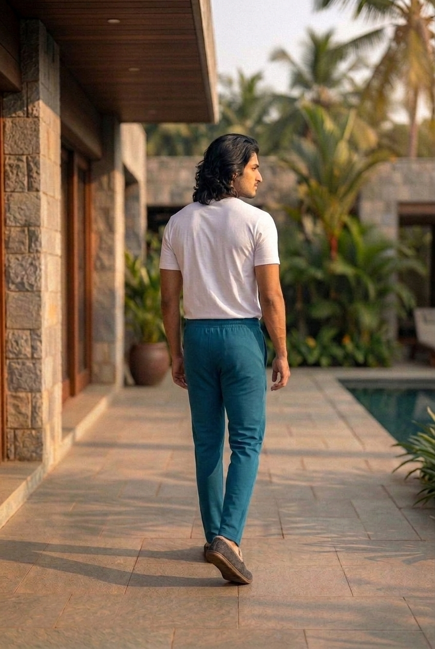 Elegant - Mens Athleisure Pant Teal