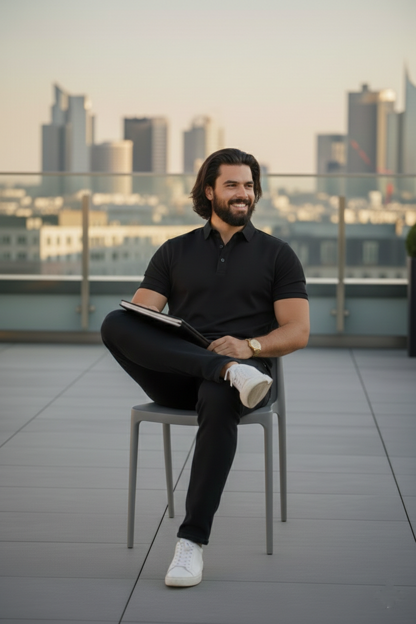 Elegant - Black Polo shirt