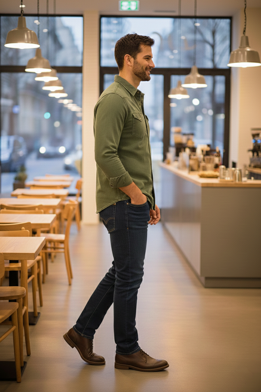 Elegant - Men Regular Fit Mid-Rise Blue Light Faded Stretchable Jeans