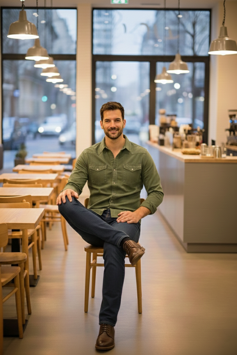 Elegant - Men Regular Fit Mid-Rise Blue Light Faded Stretchable Jeans