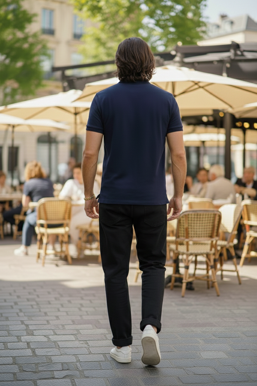 Elegant - Mens Polo Shirt Blue
