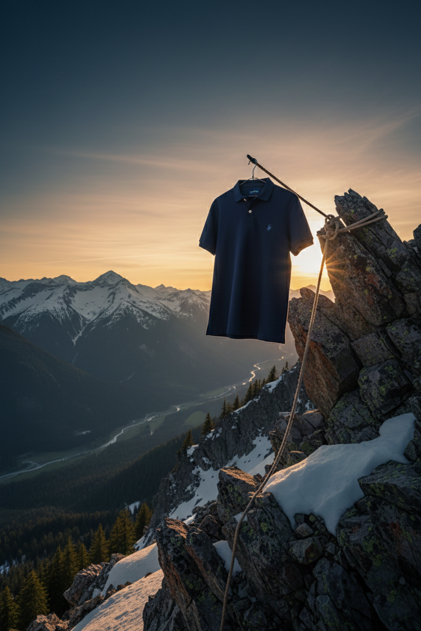 Elegant - Mens Polo Shirt Blue