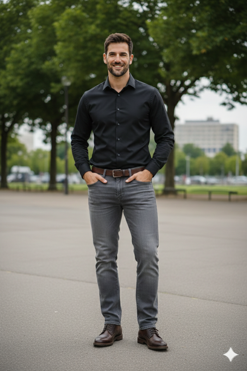 Men Regular Fit Mid-Rise Grey Stretchable Jeans