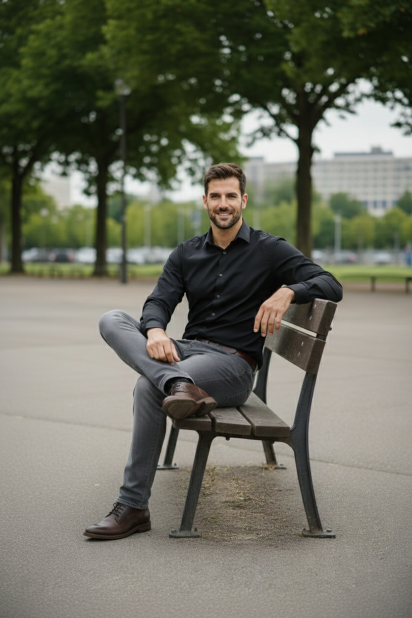 Elegant - Men Regular Fit Mid-Rise Grey Stretchable Jeans