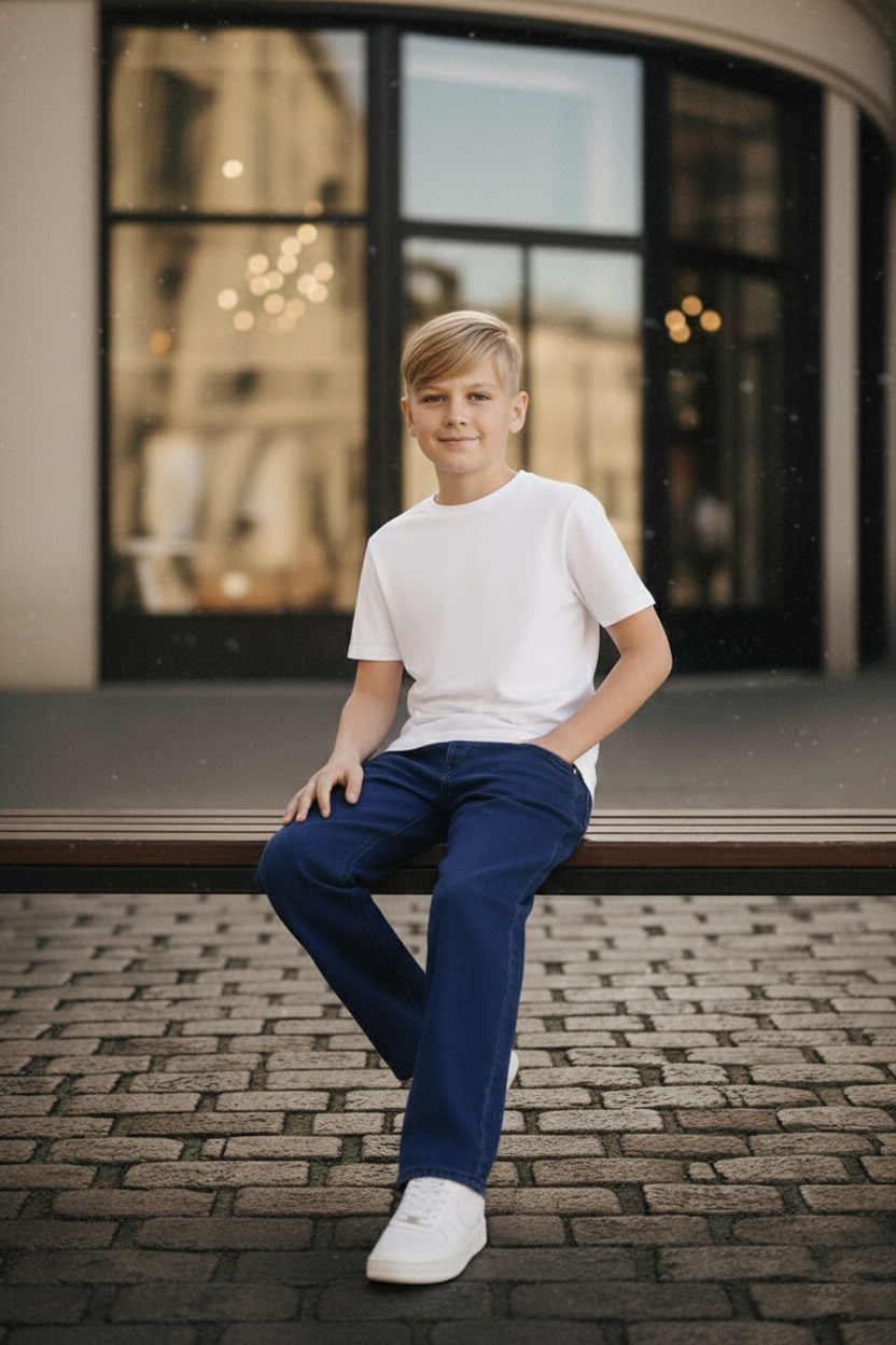 Elegant - Kids Baggy Jeans Blue