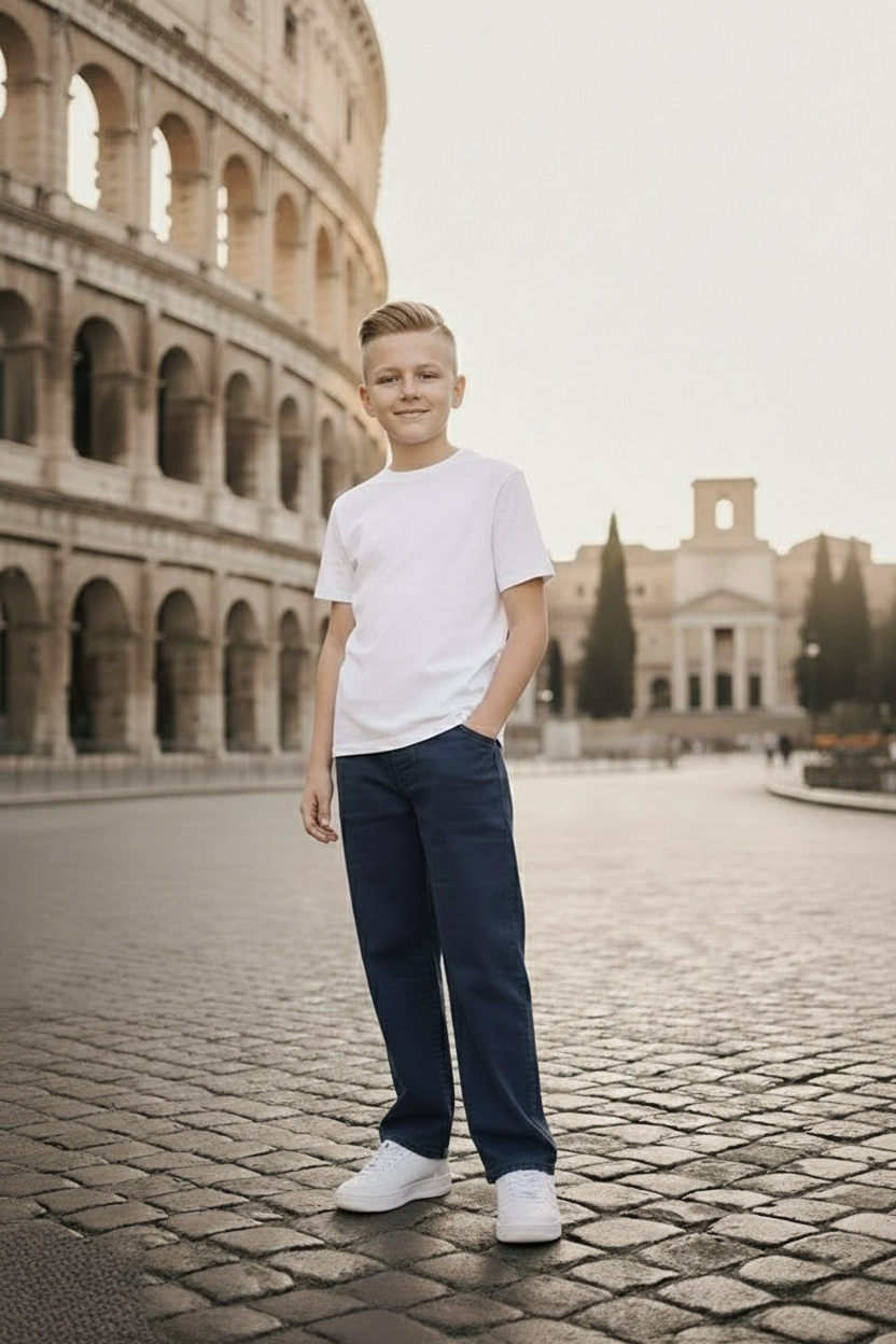 Elegant - Kids Baggy Jeans Deep Sea Blue