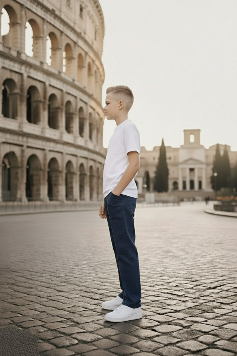 Elegant - Kids Baggy Jeans Deep Sea Blue