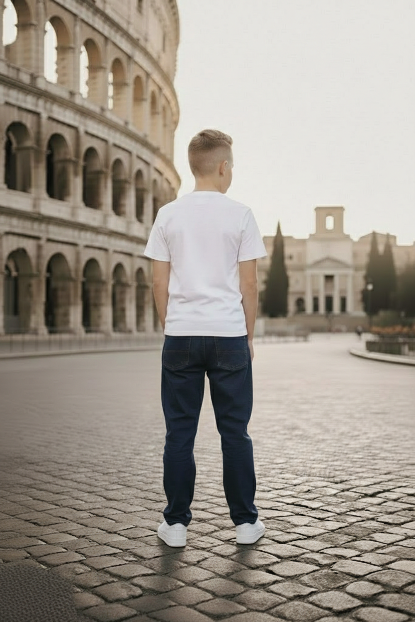 Elegant - Kids Baggy Jeans Deep Sea Blue