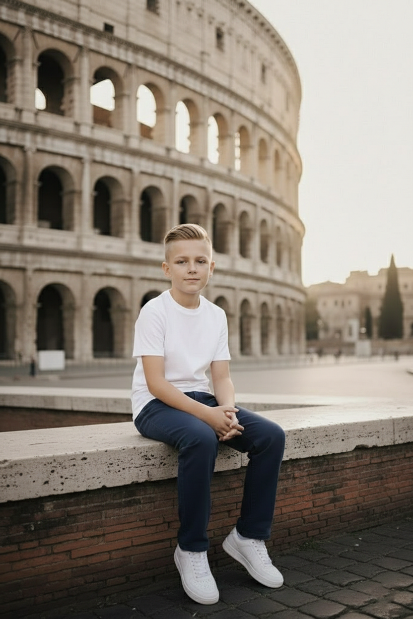 Elegant - Kids Baggy Jeans Deep Sea Blue