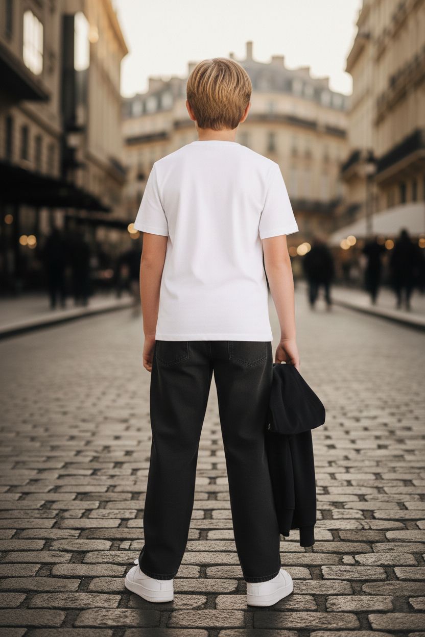 Elegant - Kids Baggy Jeans Black