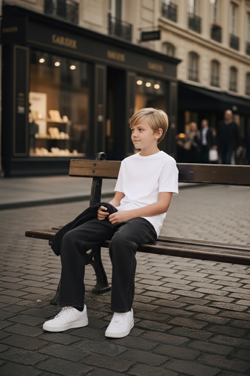 Elegant - Kids Baggy Jeans Black