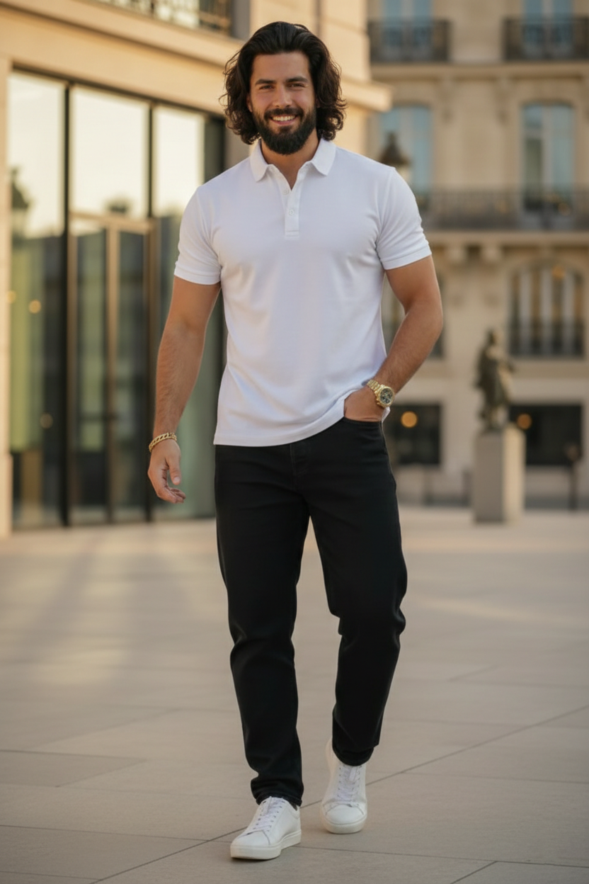 Elegant - Polo Shirt White