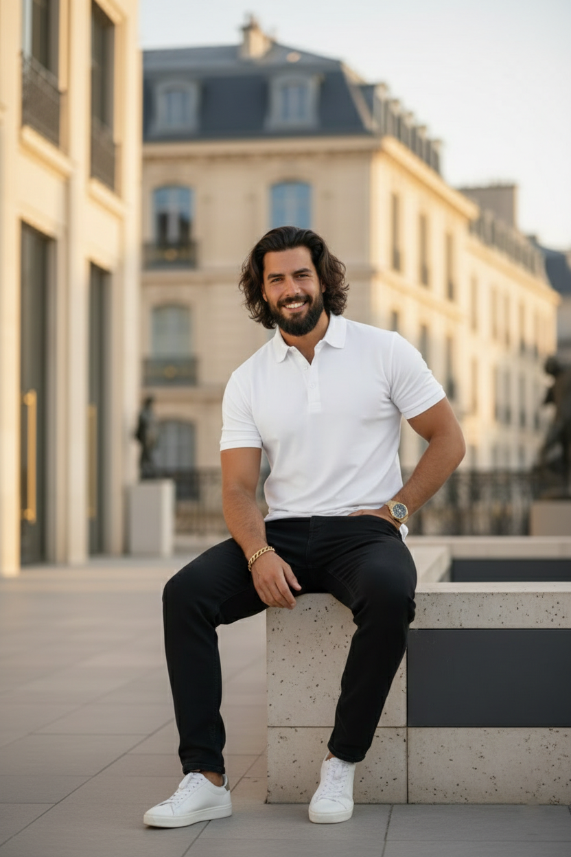 Elegant - Polo Shirt White