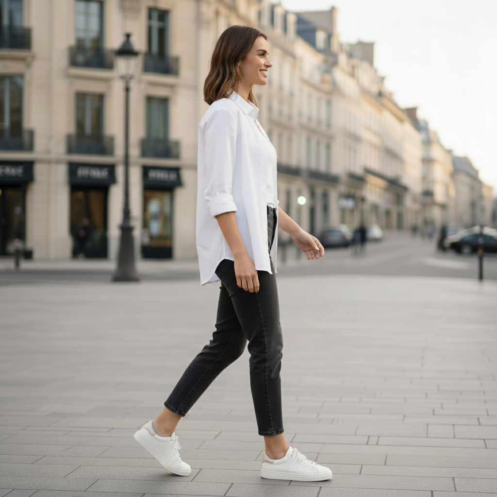 Elegant - Womens Mom Jeans High-Rise Stretchable Black Faded