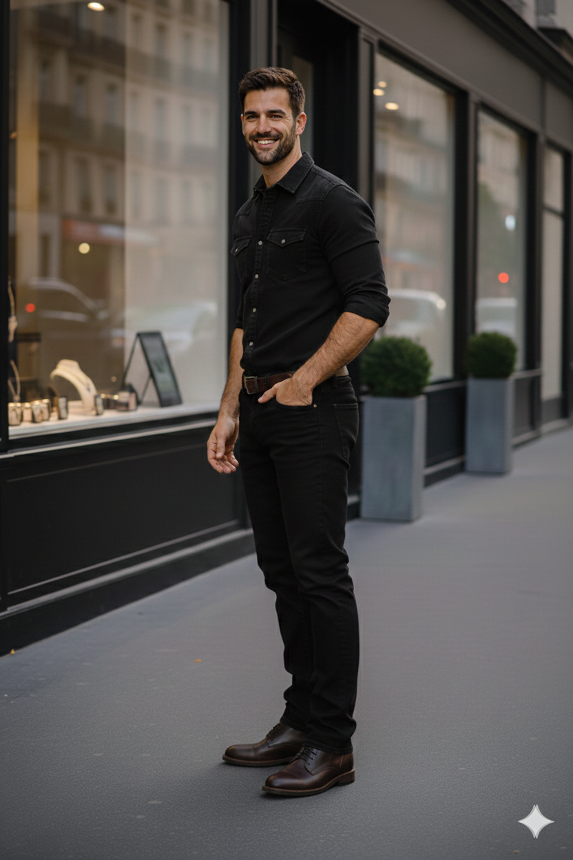 Men Regular Fit Mid-Rise Black Stretchable Jeans